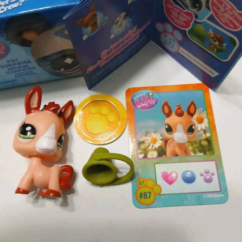 Littlest Pet Shop G7 Blind Box Series 2 #87 Donkey & Accessories LPS